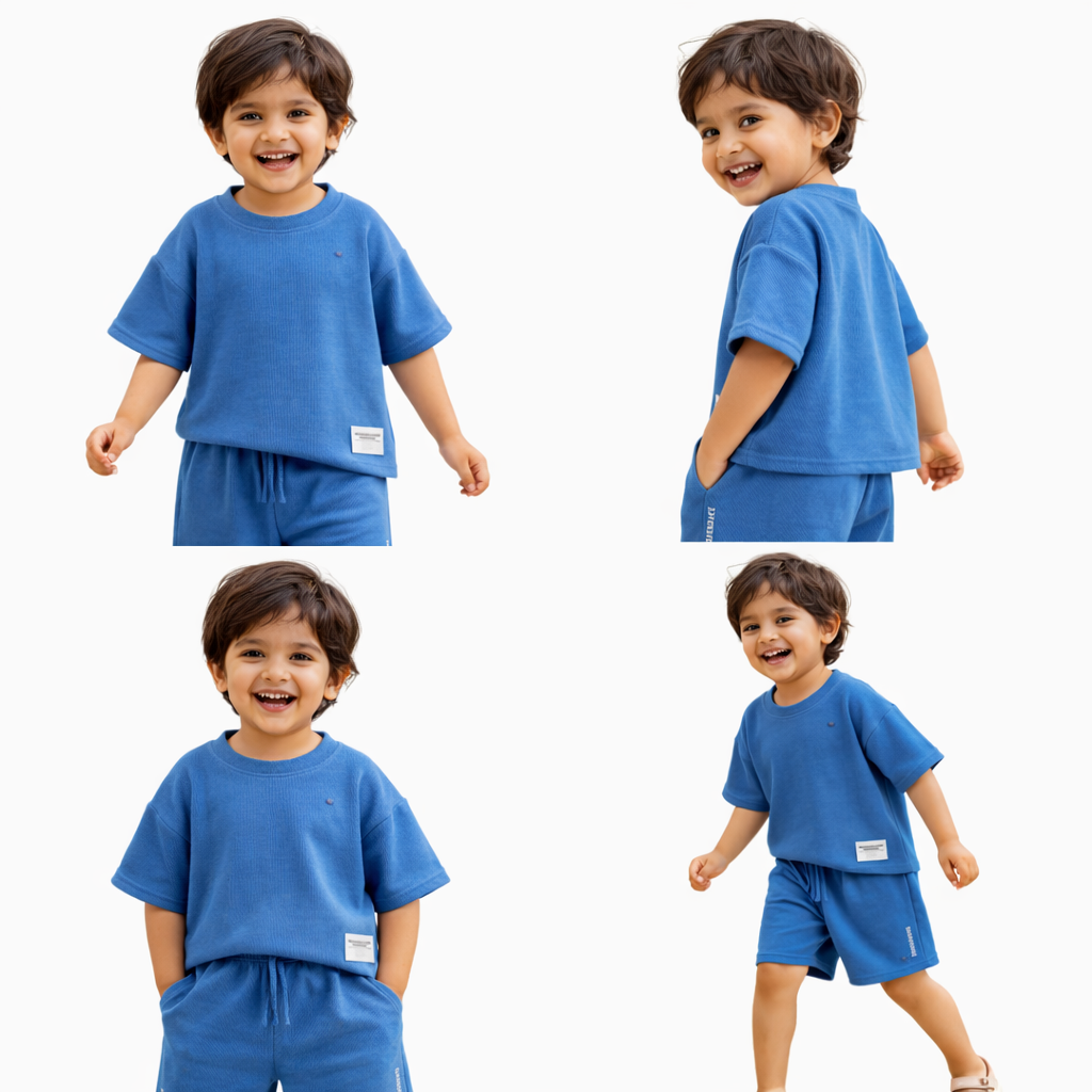 Boys Knit co-ord set (Blue)