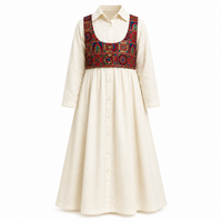 Festive Flared Dress With Patchwork Vest - KinderMox