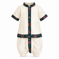 Traditional Kasavu Baby Shirt & Dhoti Set