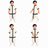 Traditional Kasavu Baby Shirt & Dhoti Set