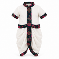 Traditional Kasavu Baby Shirt & Dhoti Set