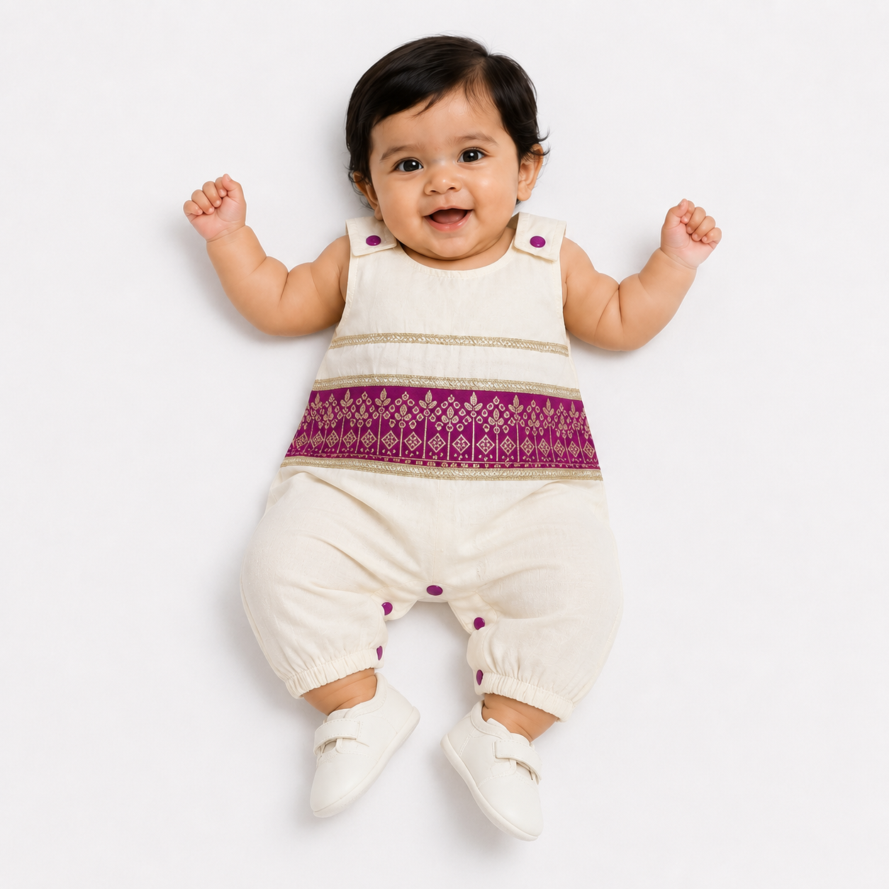 Newborn Decorative Panel Romper - KinderMox