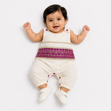 Newborn Decorative Panel Romper - KinderMox