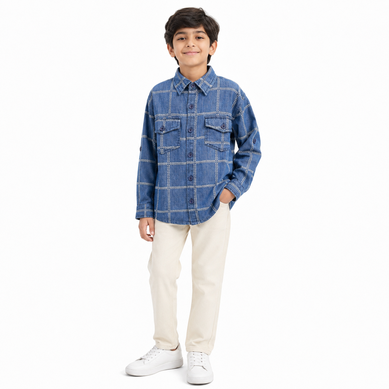 Sky Check Denim Jacket