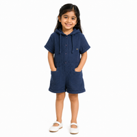 Denim Hooded Utility Playsuit