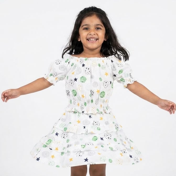 Cosmic Whimsy Tiered Skirt