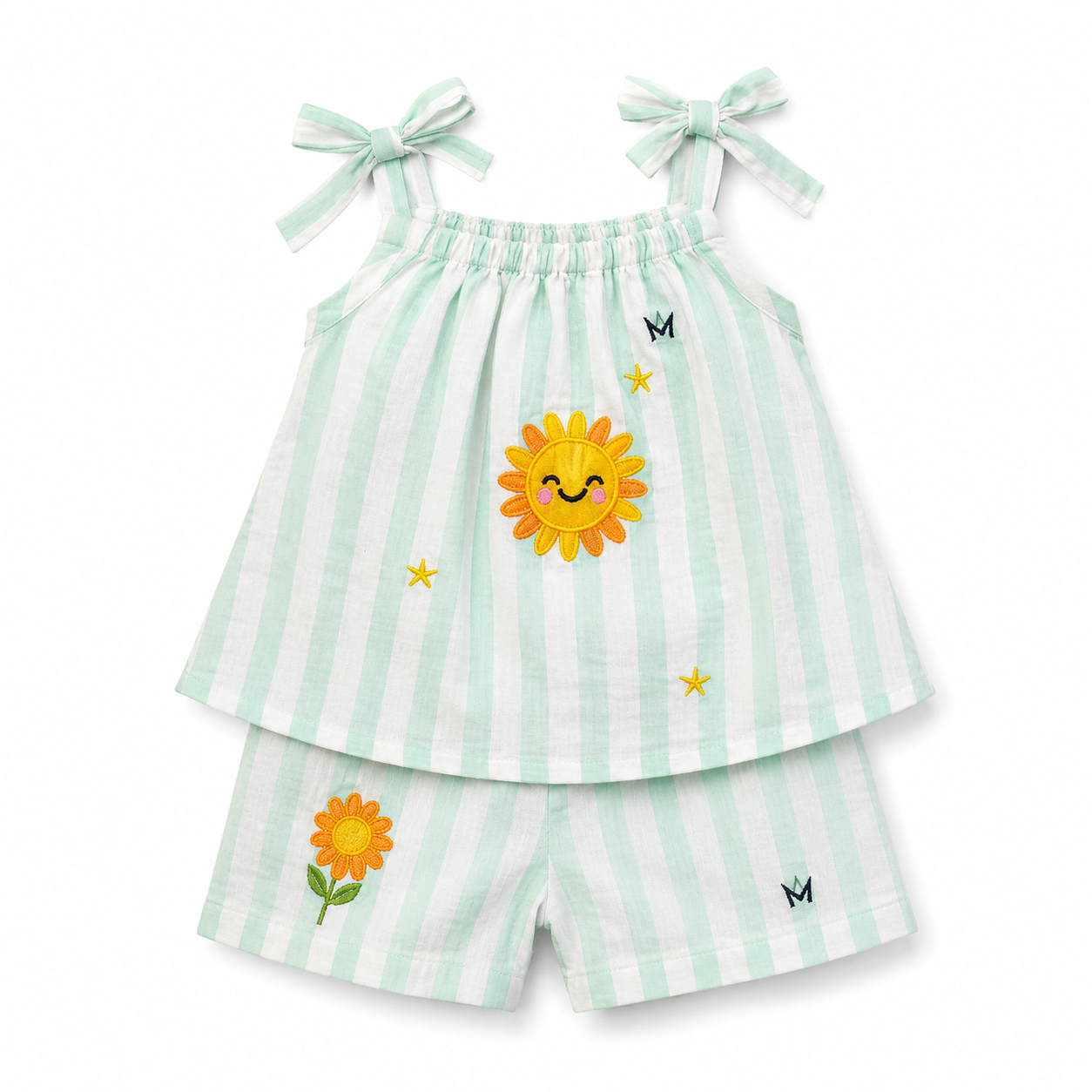 Minty Dream Tie-Up Night Set