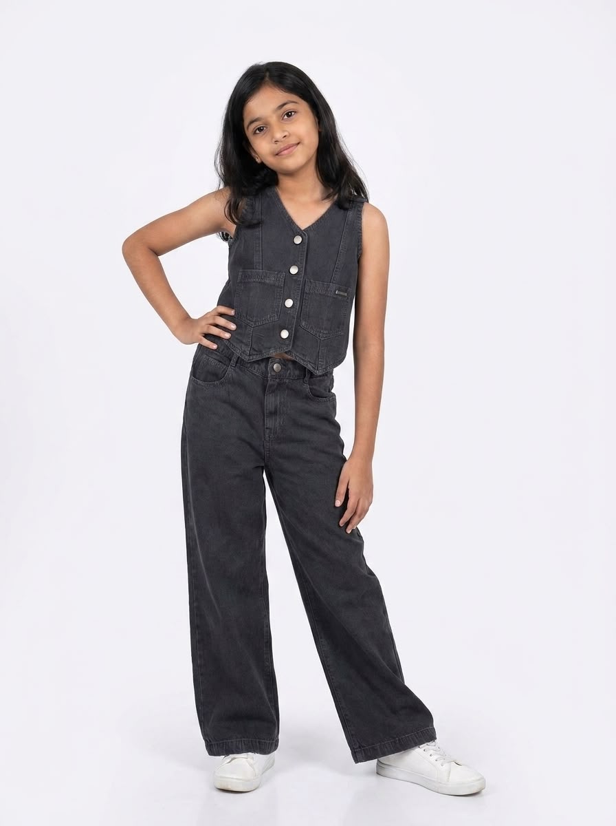 Bow Denim Co-ord Set