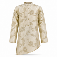 Ivory Bloom Asymmetric Kurta