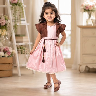 Blush Layered Bolero Dress Set