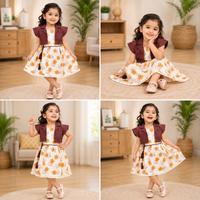 Foral bloom Layered Bolero Dress Set