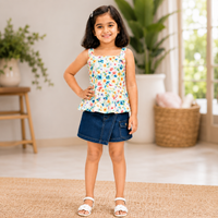Floral Bow Peplum Top
