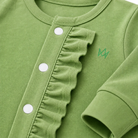 Sage Ruffle Trim Newborn Onesie