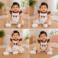 Honey Bear Pocket Romper Set