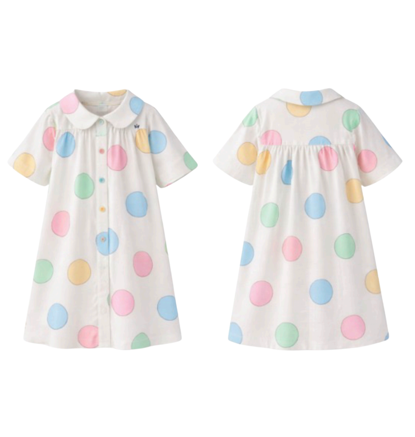 Candy Dot Collar Sleep Dress