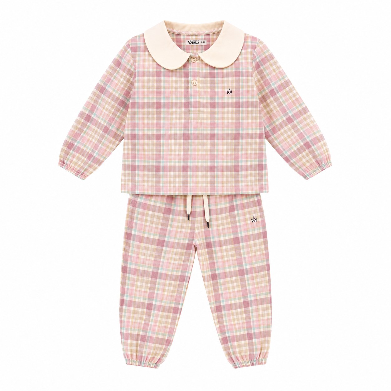 Pastel Plaid Peter Pan Lounge Set