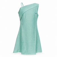 Sage Whisper Asymmetric A-Line Dress
