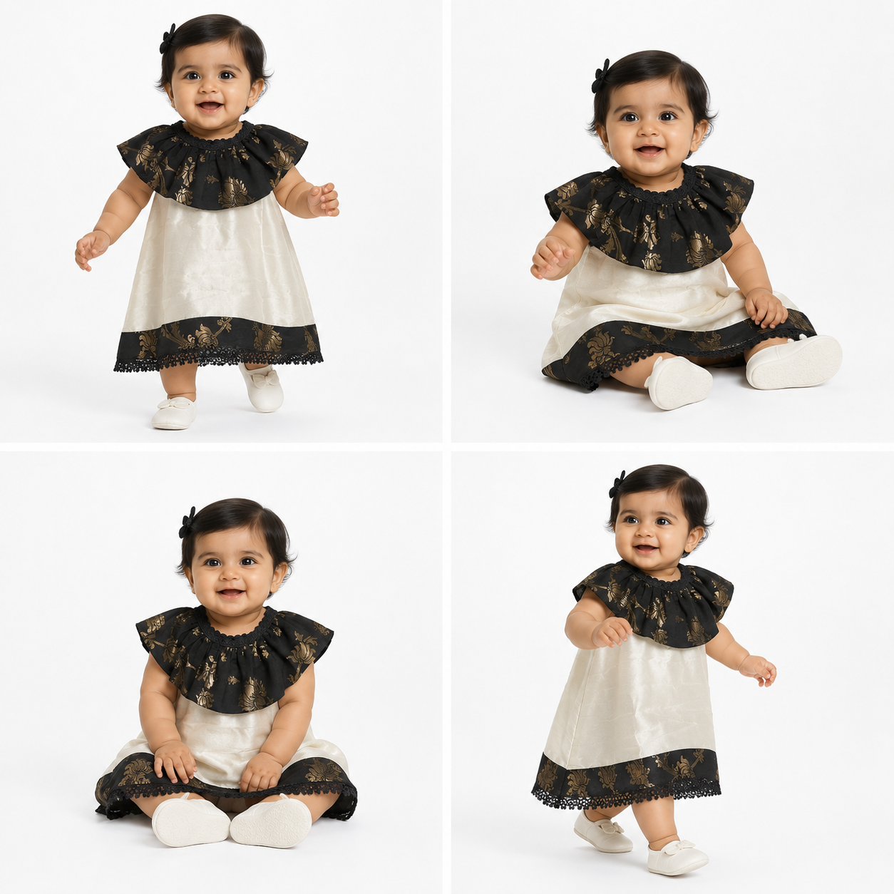 Newborn Ruffle Collar Dress - KinderMox