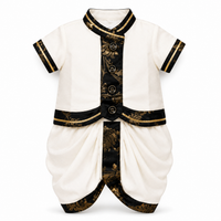 Traditional Kasavu Baby Boy Shirt & Dhoti Set