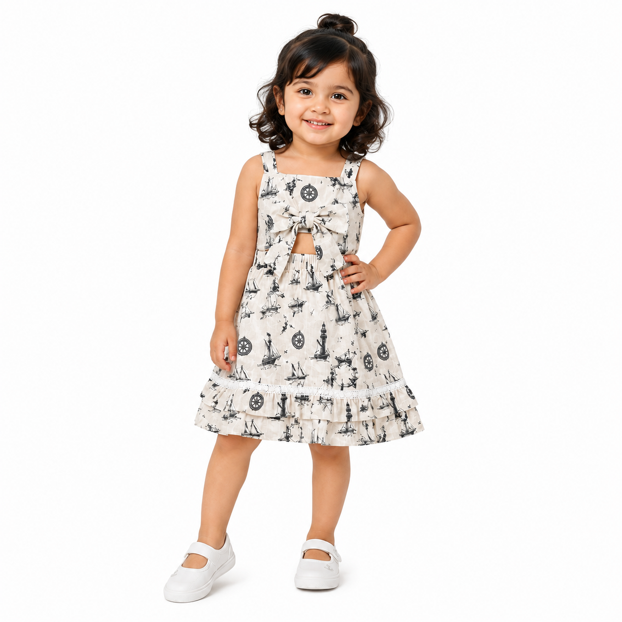 A-line fit-and-flare Frock