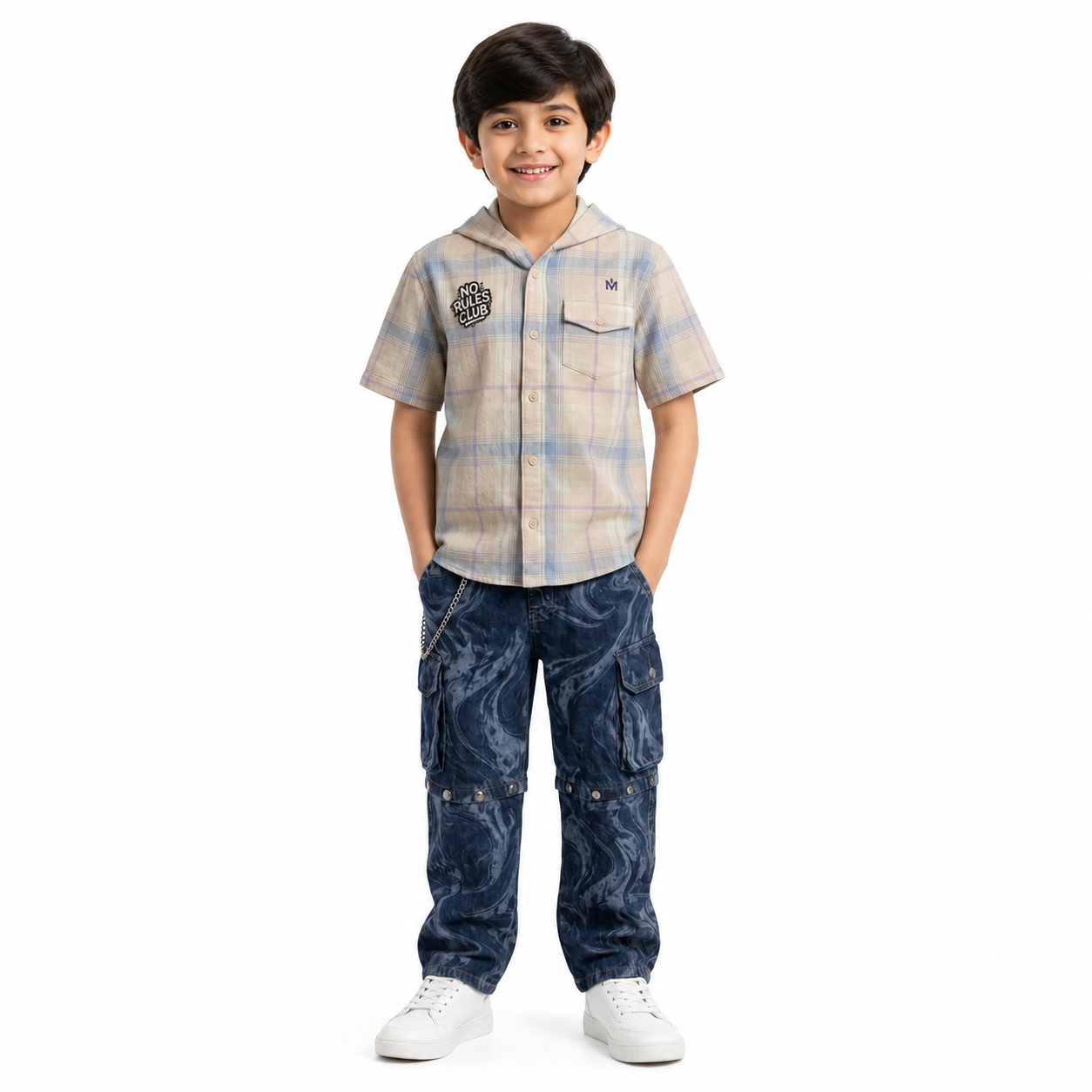 No Rules Club Convertible Cargo Denim Set