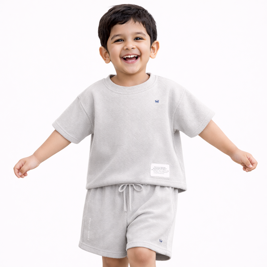 Boys Knit co-ord set (Grey)