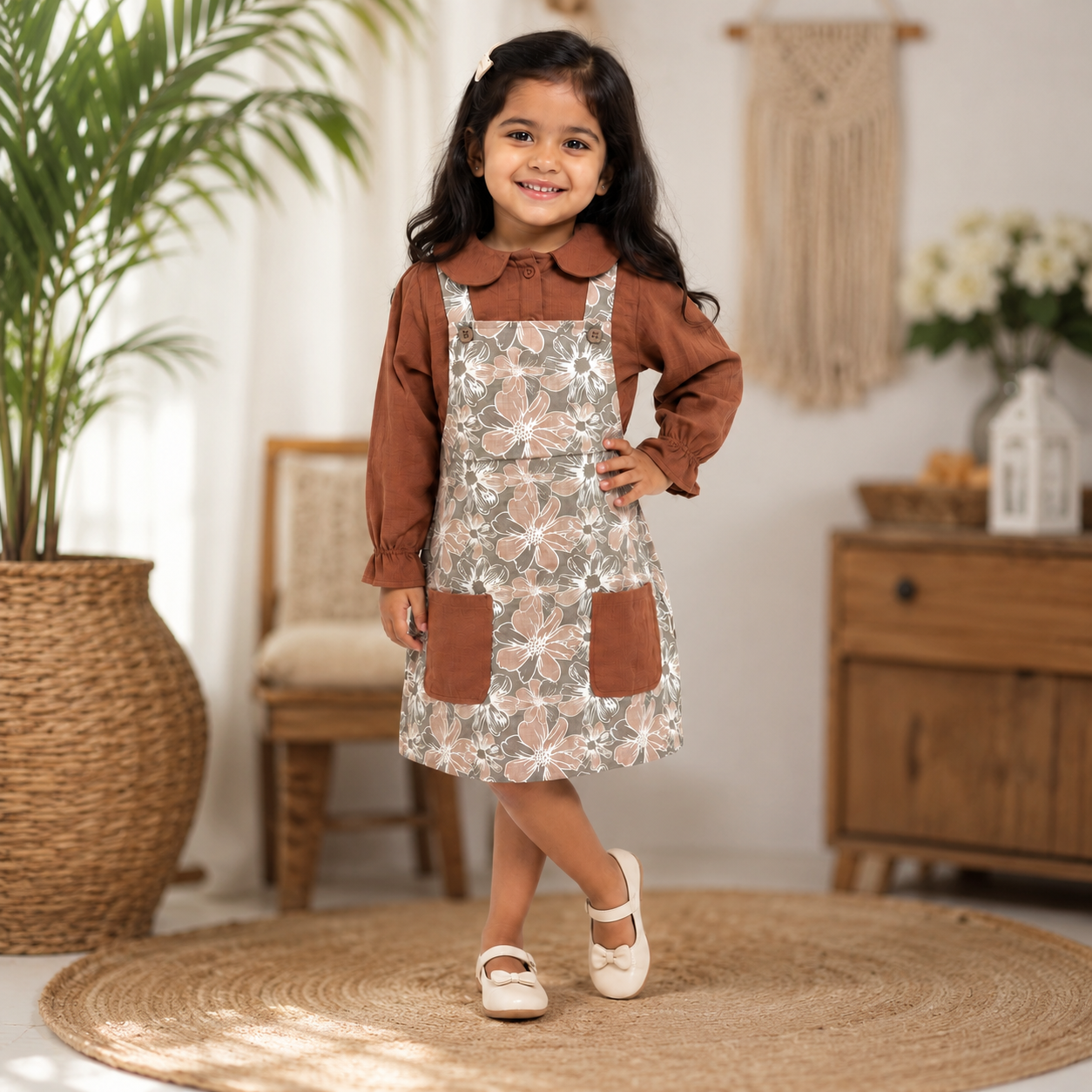Top With Pinafore Set