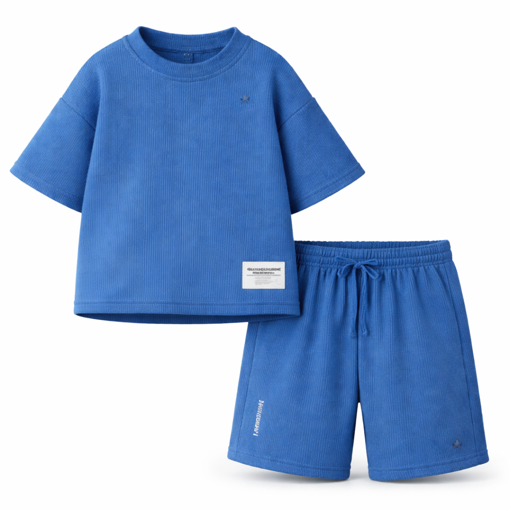Boys Knit co-ord set (Blue)