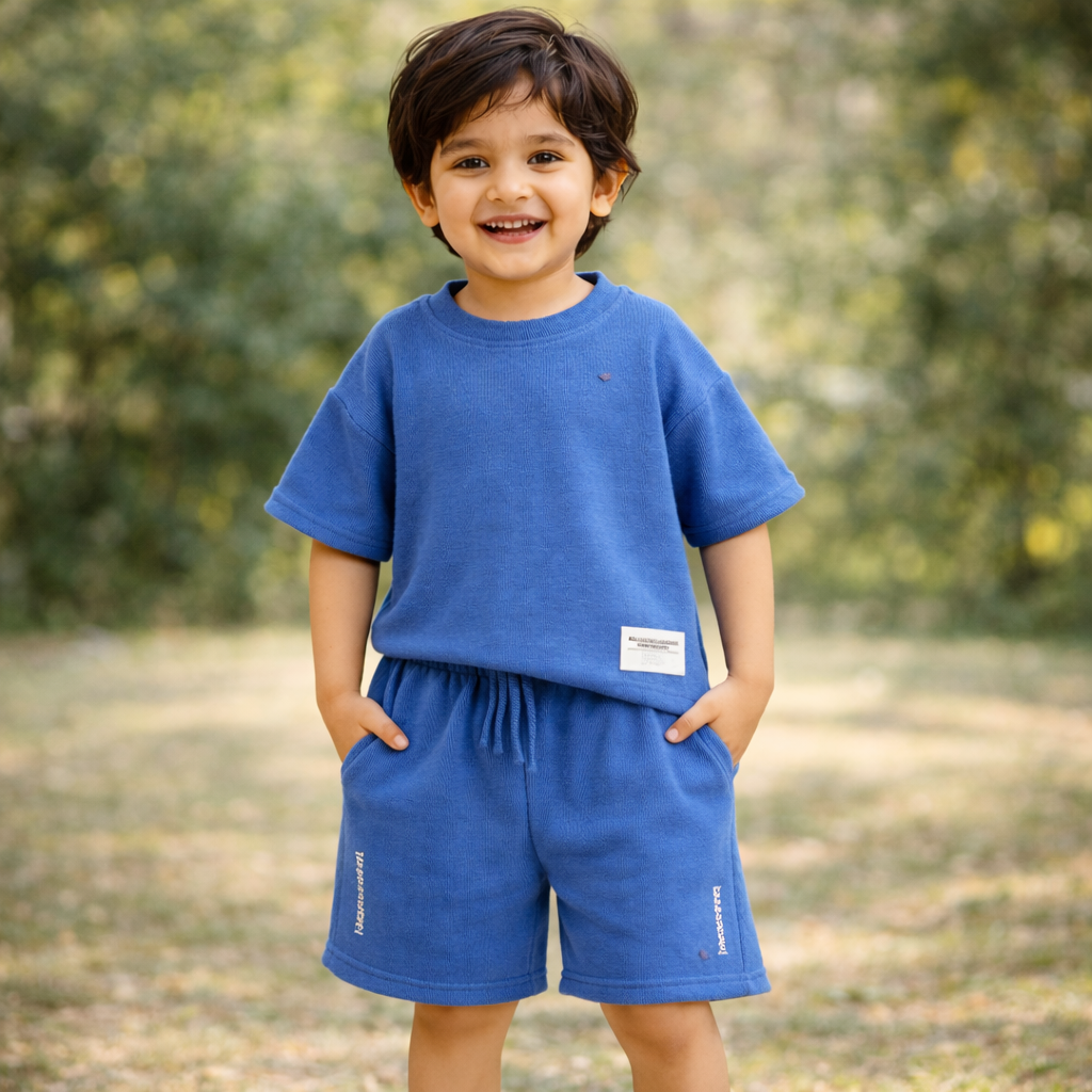 Boys Knit co-ord set (Blue)
