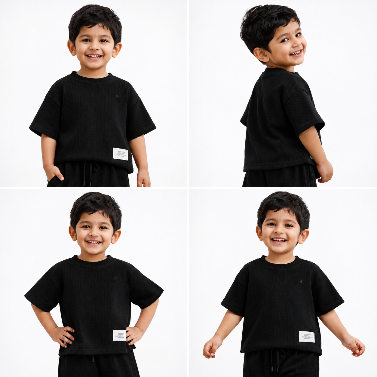 Boys Knit co-ord set (Black)