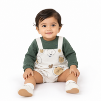 Baby dungree style romper with inner top.