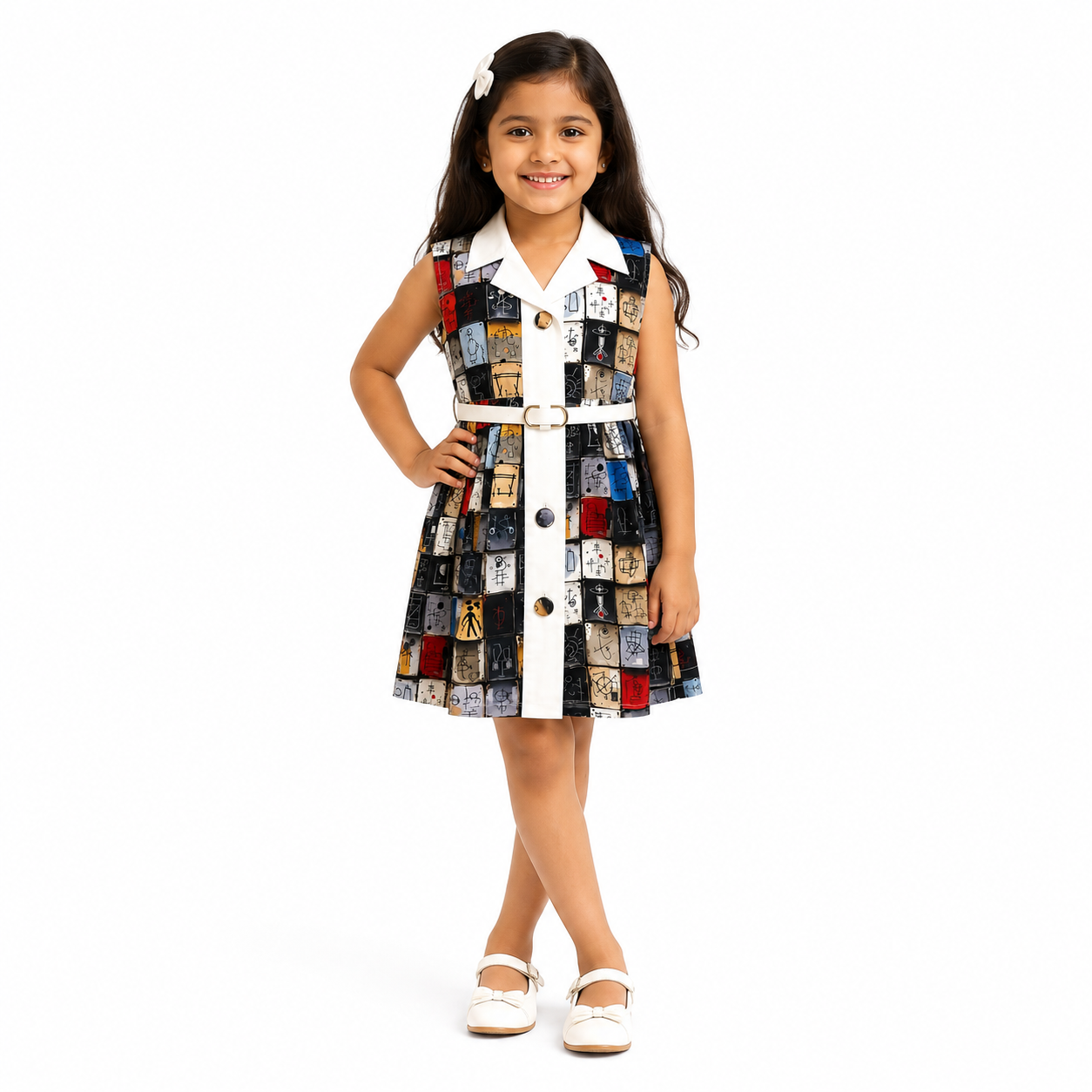 Urban Patchwork A-Line Dress