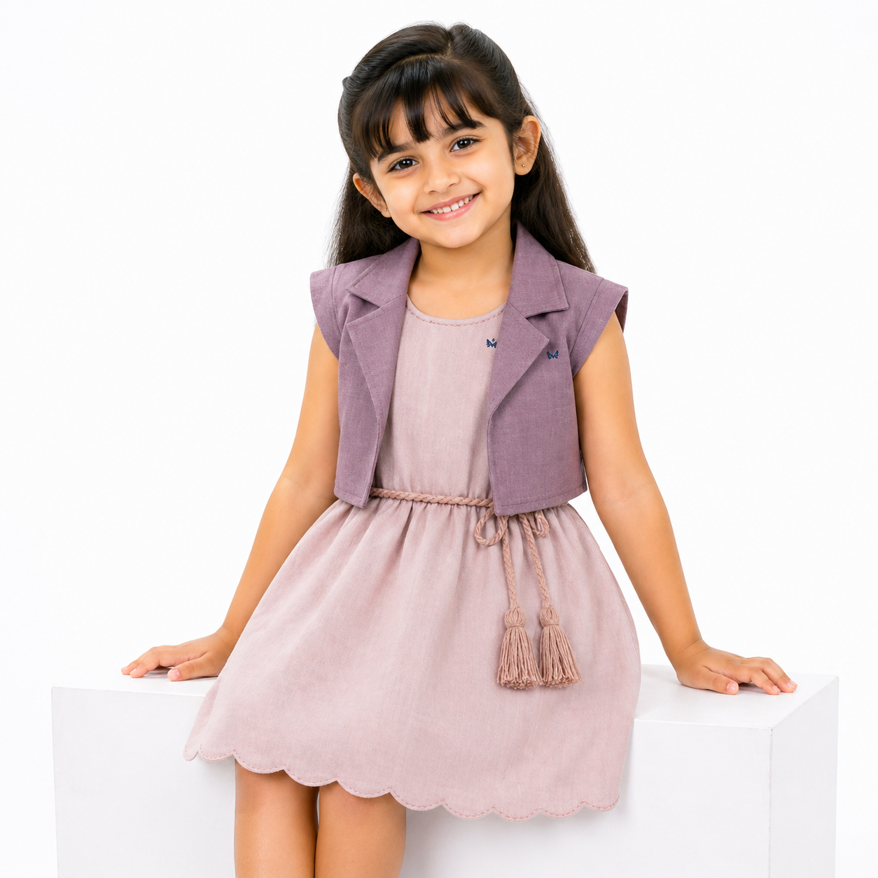 Blush Layered Bolero Dress Set