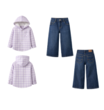 Sunny Trail Hooded Shirt & Wide-Leg Denim Set