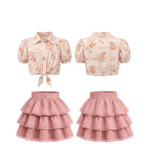 Bunny Blossom Ruffle Skirt Set